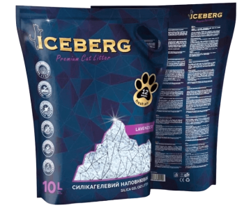 Iceberg Силикагелевый наполнитель для кошачьего туалета с ароматом лаванды