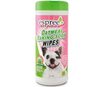 Espree Oatmeal Baking Soda Wipes Влажные салфетки для собак с пищевой содой и протеинами овса