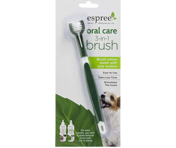 Espree Natural Oral Care 3 in 1 Brush Щітка для догляду за зубами і порожниною рота собак 3 в 1