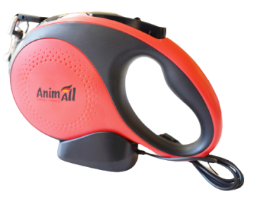 AnimAll рулетка-поводок с LED фонариком для собак