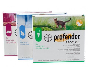 Bayer Profender Spot-On капли от глистов для котов, 1 пипетка
