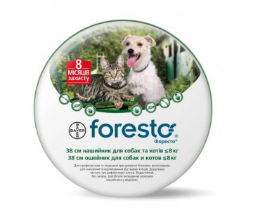 Bayer Foresto ошейник от блох и клещей для собак и котов