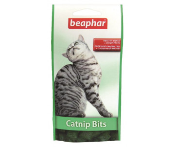 Beaphar Catnip Bits хрустящие подушечки с кошачьей мятой для кошек и котят