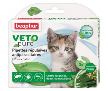 Beaphar Bio Spot On Kitten Капли от блох и клещей для котят 3 пипетки