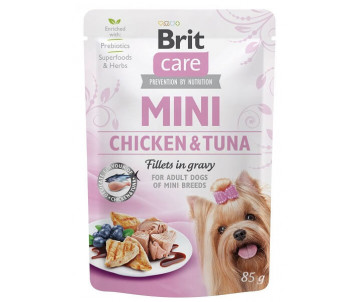 Brit Care Dog Adult Mini Chicken Tuna Fillets In Gravy pouch