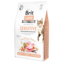 Brit Care GF Cat Adult Sensitive Healthy Digestion Delicate Taste Turkey Salmon