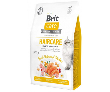 Brit Care GF Cat Adult Haircare Healthy Shiny Coat Salmon Chicken