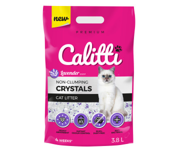 Calitti Crystals Силикагелевый наполнитель для кошачьего туалета с лавандой