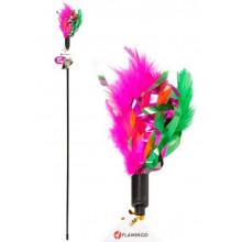 Flamingo Feather Stick Дразнилка с перьями, игрушка для котов
