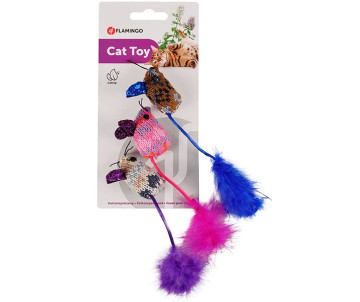 Flamingo Mohaire Mouse Glamour іграшка з котячої м'ятою для котів