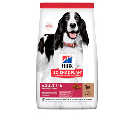 Hill's Science Plan Dog Adult Medium Lamb Rice