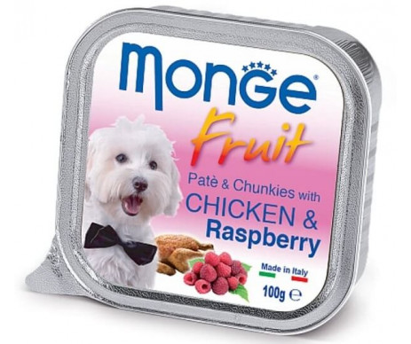 Monge Dog Fruit Chicken Raspberry Wet