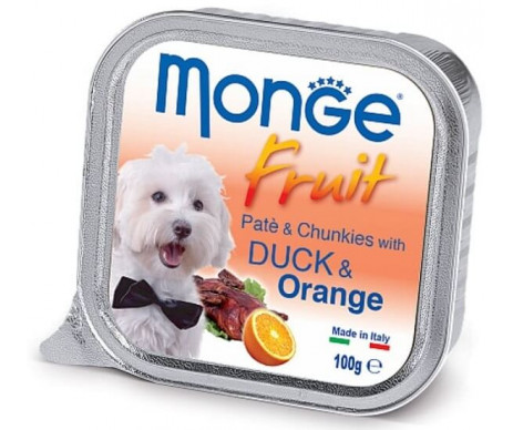 Monge Dog Fruit Duck Orange Wet