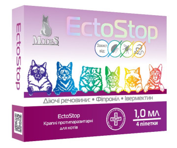 Modes ЕктоСтоп капли от блох и клещей для кошек