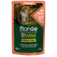 Monge BWILD Cat Grain Free Salmon Sterilised Wet