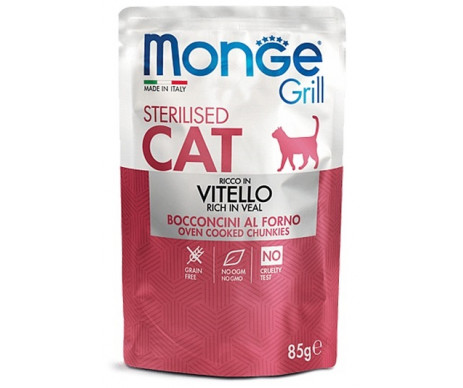 Monge Grill Cat Sterilised Veal Wet