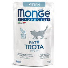 Monge Monoprotein Cat Kitten Trout Wet