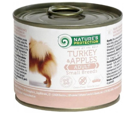 Natures Protection Dog Adult Small Breed Turkey Apples