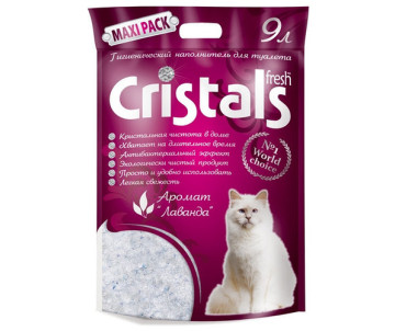 Cristals Fresh силикагелевый наполнитель для кошачьего туалета с лавандой