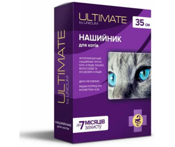 Unicum ULTIMATE Ошейник от блох, клещей для кошек