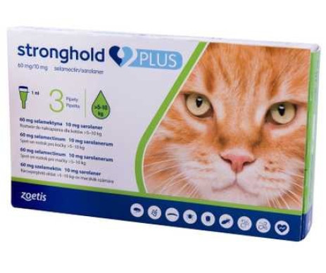 Zoetis Stronghold Plus Капли от блох, клещей и гельминтов для кошек от 5-10 кг