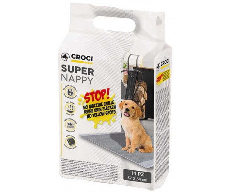Croci Super Nappy Пелюшки з активованим вугіллям для собак 57х54 см