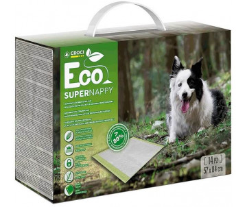 Croci Super Nappy ECO Пеленки абсорбирующие для собак 84х54 см