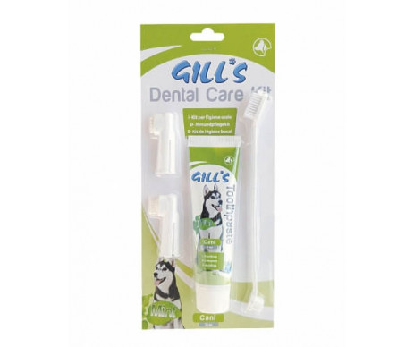 CROCI GILL'S Зубная паста + 3 щетки в наборе, для собак