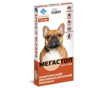 ProVET Мега Стоп Комплексный противопаразитарный препарат для собак, 1 уп