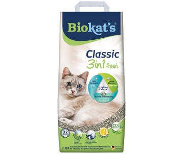 Biokats FRESH (3in1) Бентонитовый наполнитель для кошачьего туалета