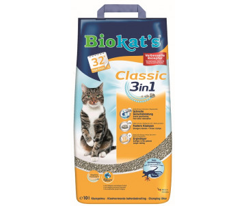 Biokats CLASSIC (3in1) Бентонитовый наполнитель для кошачьего туалета