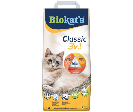 Biokats CLASSIC (3in1) Бентонитовый наполнитель для кошачьего туалета