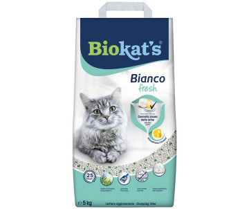 Biokats BIANCO FRESH Бентонитовый наполнитель для кошачьего туалета