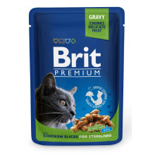 Brit Premium Cat Adult Sterilised Chicken pouch