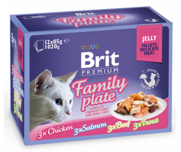 Brit Premium Cat Adult Family Plate Jelly pouch