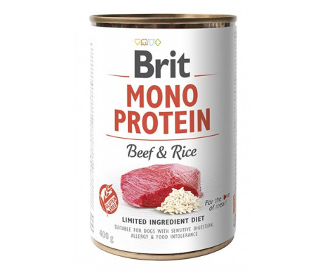 Brit Mono Protein Dog Beef Rice Wet