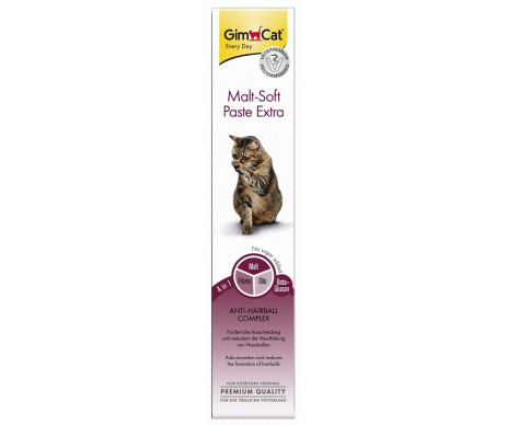 GimCat Malt-soft Extra паста для выведения шерсти и улучшения моторики желудка