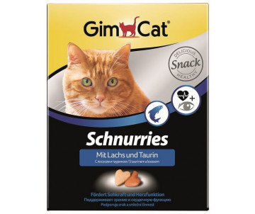 GimCat Schnurries Витаминные сердечки для кошек, лосось