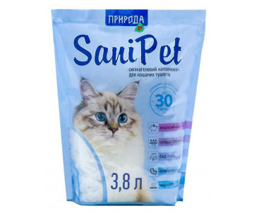 SaniPet силикагелевый наполнитель для кошачьего туалета