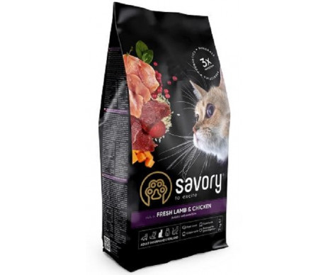 Savory Cat Adult With Fresh Lamb Chicken Sterilized