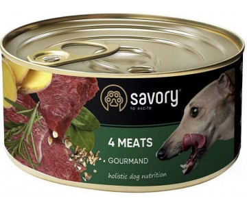 Savory Dog Gourmand 4 meats Wet