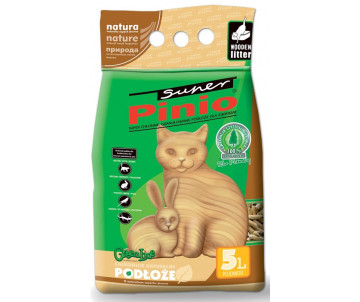 Super Pinio Деревний наповнювач для котячого туалету натуральний