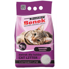 Super Benek Бентонитовый Компактный наполнитель для кошачьего туалета с ароматом лаванды