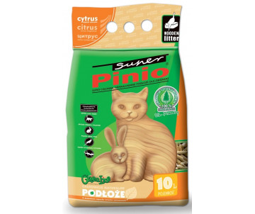 Super Pinio Деревний наповнювач для котячого туалету з ароматом цитрусів