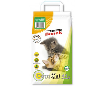 Super Benek Кукурузный наполнитель для кошачьего туалета с ароматом свежескошенной травы