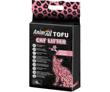 AnimAll Tofu Sakura Соевый наполнитель для кошачьего туалета