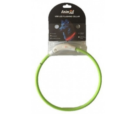 AnimAll LED green ошейник (с подзарядкой USB)