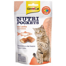 GimCat Nutri Pockets Лосось+Омега 3 и Омега 6 для кошек 