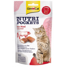 GimCat Nutri Pockets Говядина+Солод для кошек 