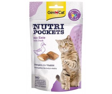 GimCat Nutri Pockets Утка+Мультивитамин для кошек 